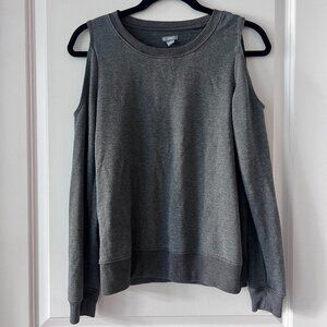 Aerie Cold Shoulder Sweatshirt Dark Gray, Small, EUC!!